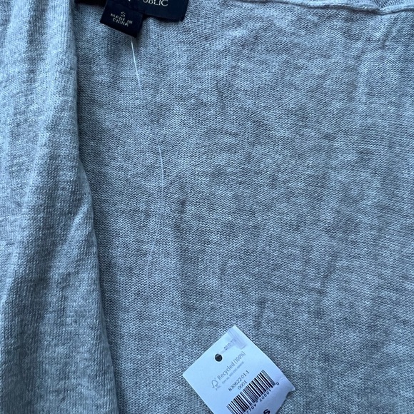 NWT Banana Republic Sleeveless Cardigan Open Front Size Small Gray - Picture 5 of 5